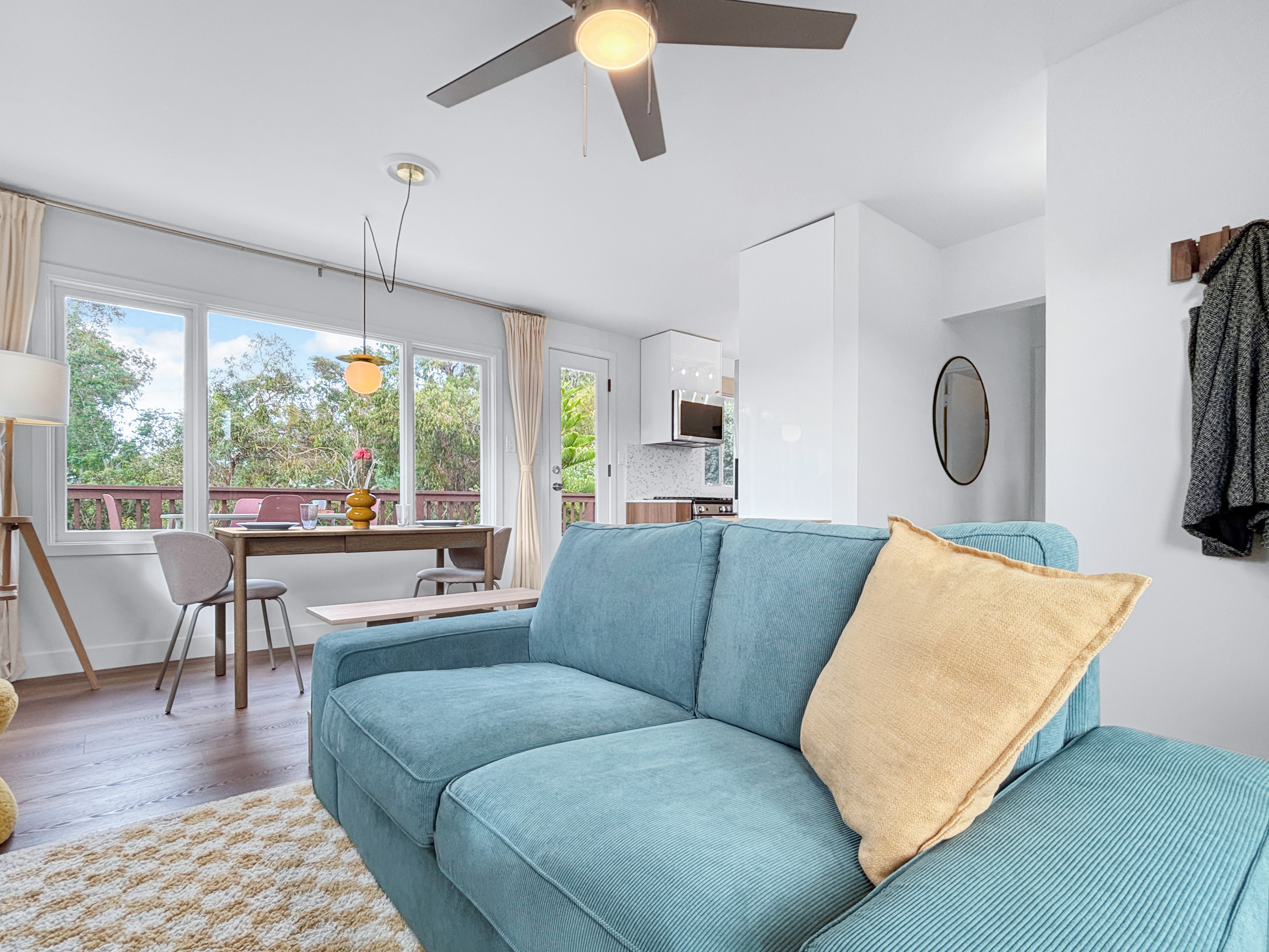 Living room and kitchen